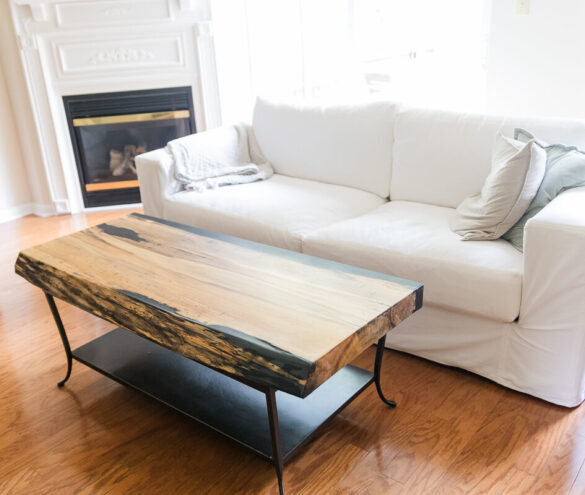 live edge bench