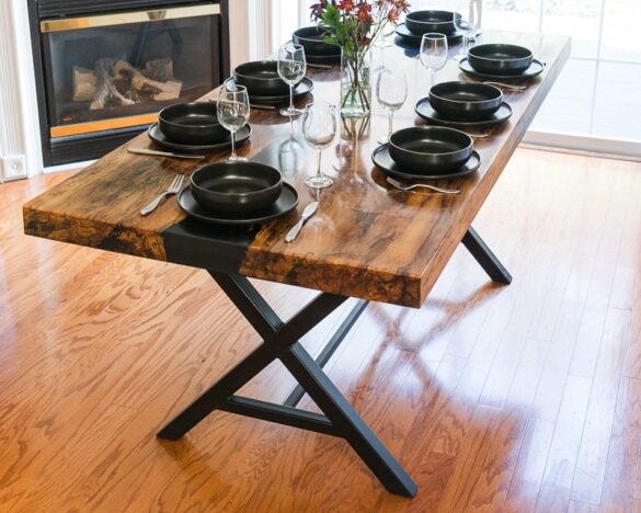 NY epoxy river table