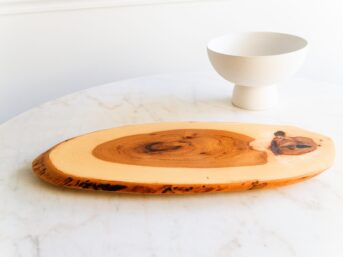 large wood charcuterie board